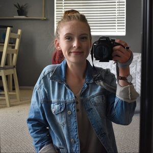 Hollister ripped jean jacket
